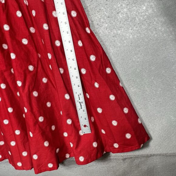 DISNEY PARKS Minnie Mouse Dress XL Red White Sleeveless V-Neck P olka Dot - Picture 9 of 13